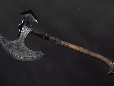 One handed Axe Low-poly 3D model