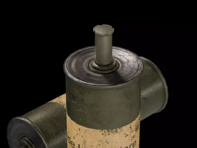 French Incendiary grenade m1916 Low-poly 3D model