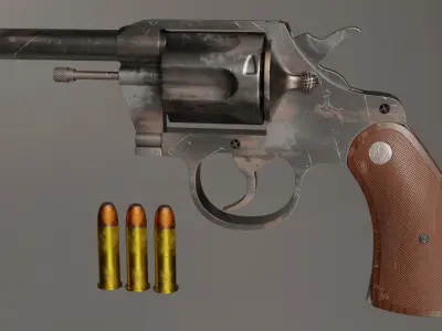 Revolver Gun 3D model order