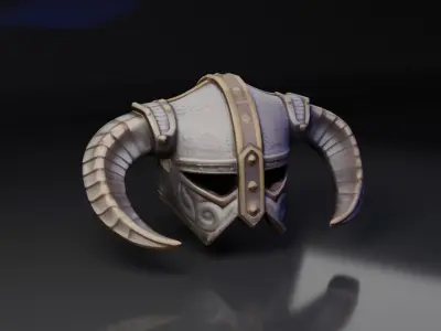 SKYRIM Dragonborn Iron Helmet Free 3D model