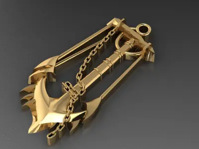 Anchor 3D print model by HovoK from CGTrader