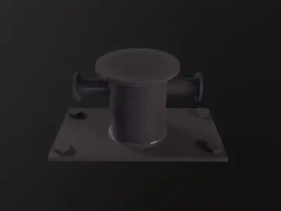 Sea bollard for ship and yachts 3D Model Low-poly 3D model