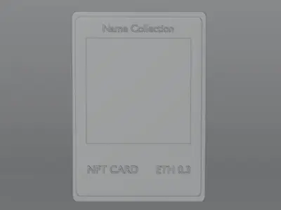 NFT CARD TEMPLATE  3D model