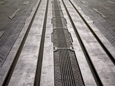 Sci fi  -  metal flooring - PBR Texture