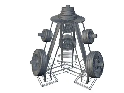 Weight plate tree 3D model purchase