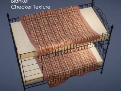 Ornate Victorian Bunk Beds - 4K PBR Low-poly 3D model