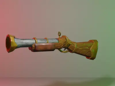 Gun Lowpoly Low-poly 3D model purchase