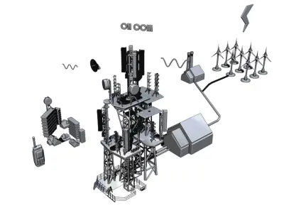 Cell Tower Kit 3D model