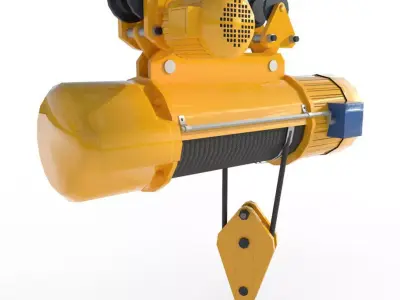 Beam crane Low-poly 3D model