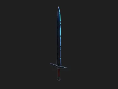 All-Black the Necrosword - Gorr Sword Low-poly 3D model