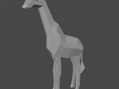 Low-poly giraffe Low-poly 3D model