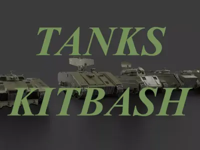 Tanks Kitbash 3D model