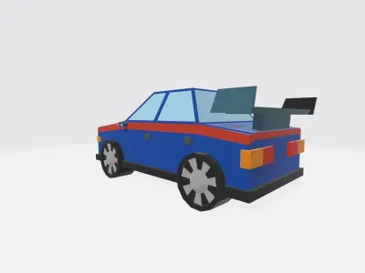 Low poly free Sport car for free Free low-poly 3D model