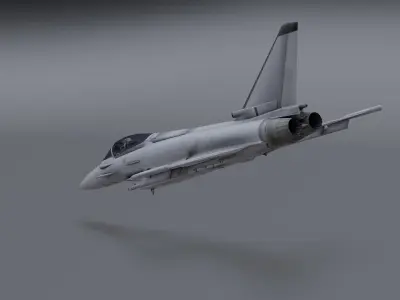 Eurofighter 2000 Low-poly 3D model