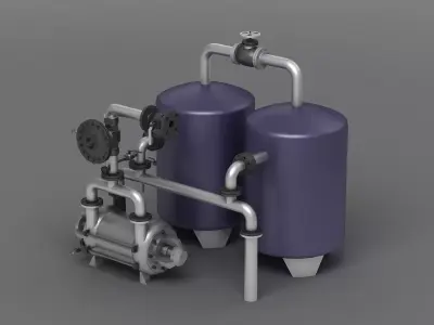 steampunk boiler industrial machine mechanism old pipe  3D model