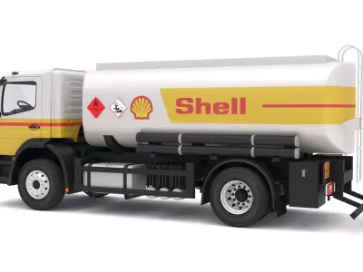 Mercedes-Benz Axor Shell Truck Tanker 3D model