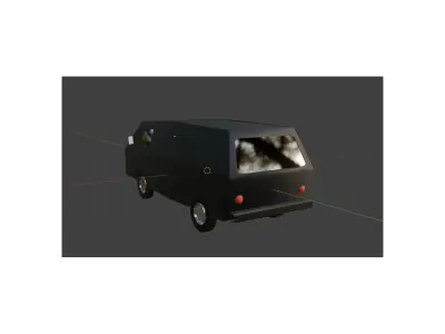 Volkswagen T3 Low-poly 3D model