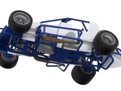 Pavement Silver Crown Car Scale 1 to 25 3D print model