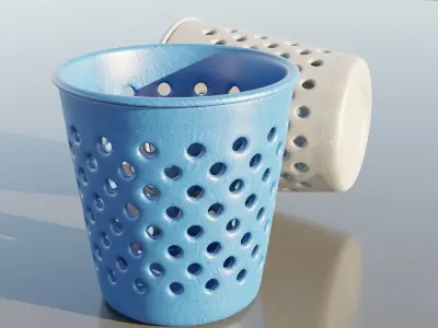 Dustbin Plastic 3D model