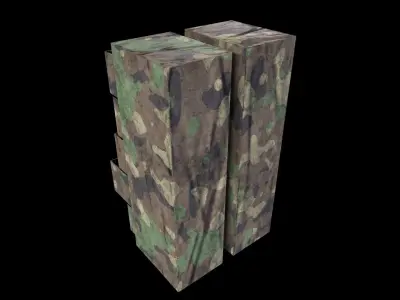 Cabinet V1 - 002 Low-poly 3D model