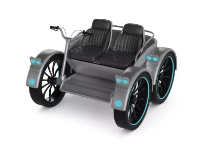 Double Bench Quadracycle 3D model buy