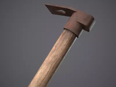 Hammer Old Low-poly 3D model