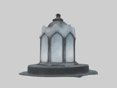 Ice lantern Model Low-poly 3D model