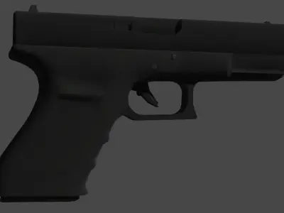 glock gun 3D model get