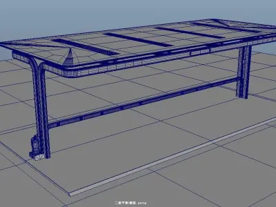 Electric Vehicle Charging Station public energy future community 3D model