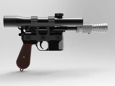 Han Solo Blaster DL-44 3D model