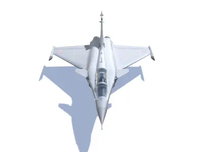 Rafale Jet Fighter Aircraft Low-poly 3D model
