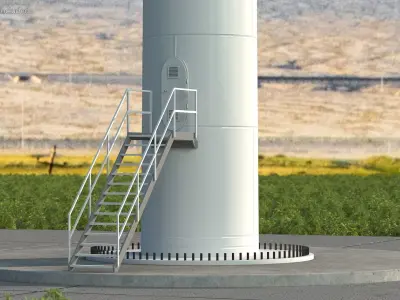 Vestas Horizontal Axis Wind Turbine 3D model