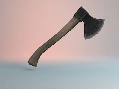 Axe Wooden Model Low-poly 3D model