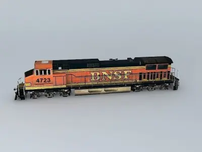 Eco Rail Dash 9 Dummy! Weathered Free 3D model