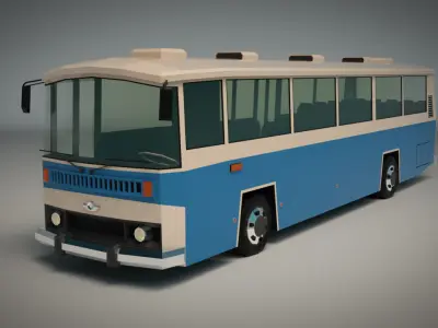 Low Poly City Bus 03 Low-poly 3D model