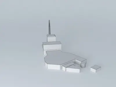The Kirklees Incinerator Huddersfield Free 3D model