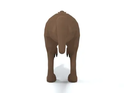 Low Poly Cartoon Allosaurus Dinosaur Low-poly 3D model