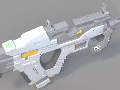 Science Fiction Gun 2 - Semi-Auto Rifle 3D model