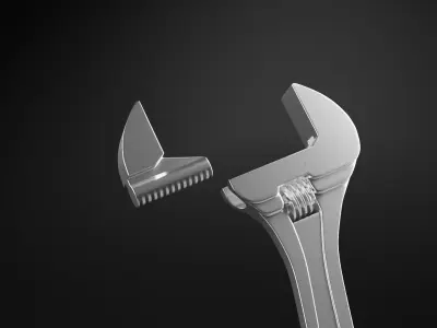 Adjustable Wrench Free 3D model