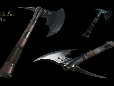 Fantasy Weapons Pack 1 - Human Low-poly 3D model