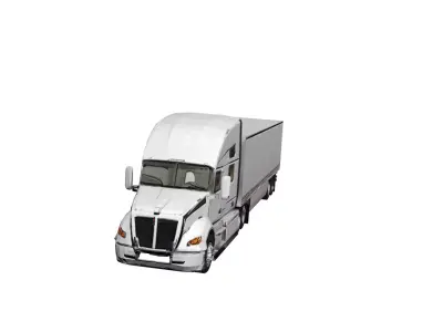 Kenworth T680 Low Poly Semi Truck Tractor Unit Model Low-poly 3D model