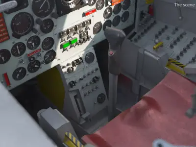 North American X15 Cockpit Ejection Seat Assembly 3D model