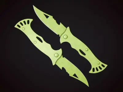 Knife 3 G Low-poly 3D model