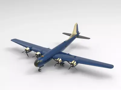 B-29 Superfortress blue 3D model