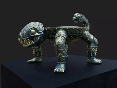 Scythian Bowl Monster 3D model