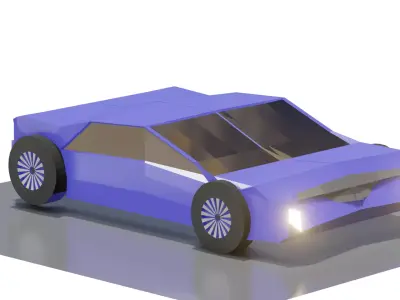 SportsCar origami car Free 3D model