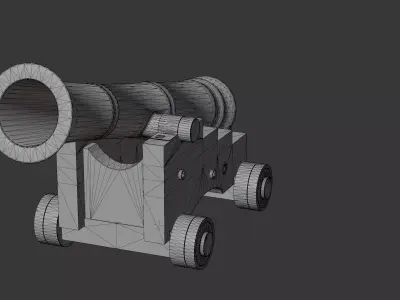 Antique Naval Cannon - High Poly PBR 3D Model 3D model