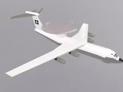 Fictional AWACS Aircraft A-50 Mainstay Inspired series 3D model