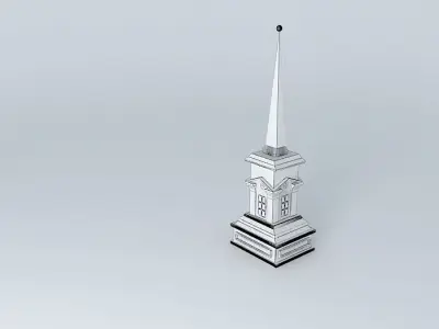 Tower 2 church steeple Free 3D model