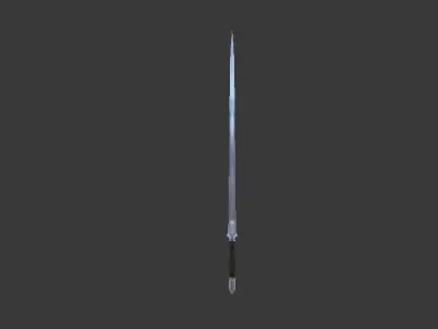 Curved knife or a sword called Kris  Free low-poly 3D model